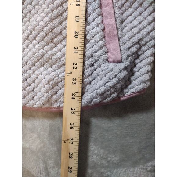 Simply Southern Women’s Small Fleece Pullover Snap Textured Sherpa Gray Pink - Picture 8 of 10